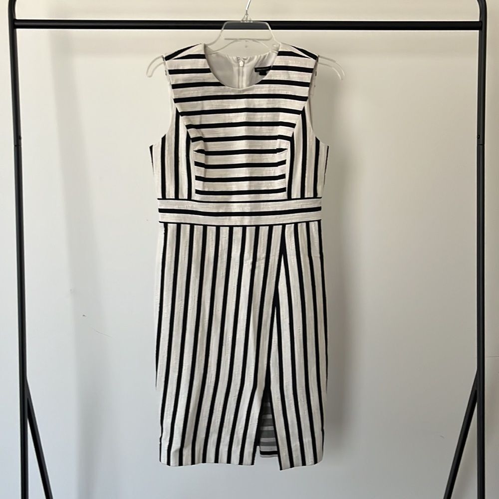 Structured Dress w/ Slit in Front